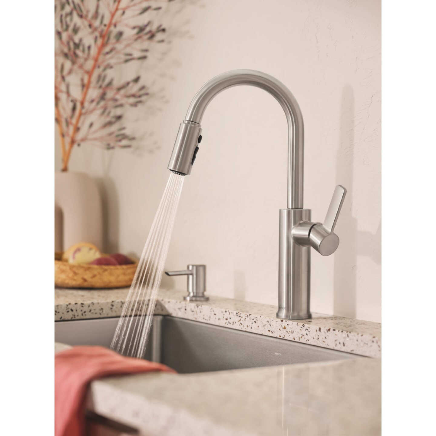 Moen Durani Pulldown Spot Resist Stainless Kitchen Faucet Image 4