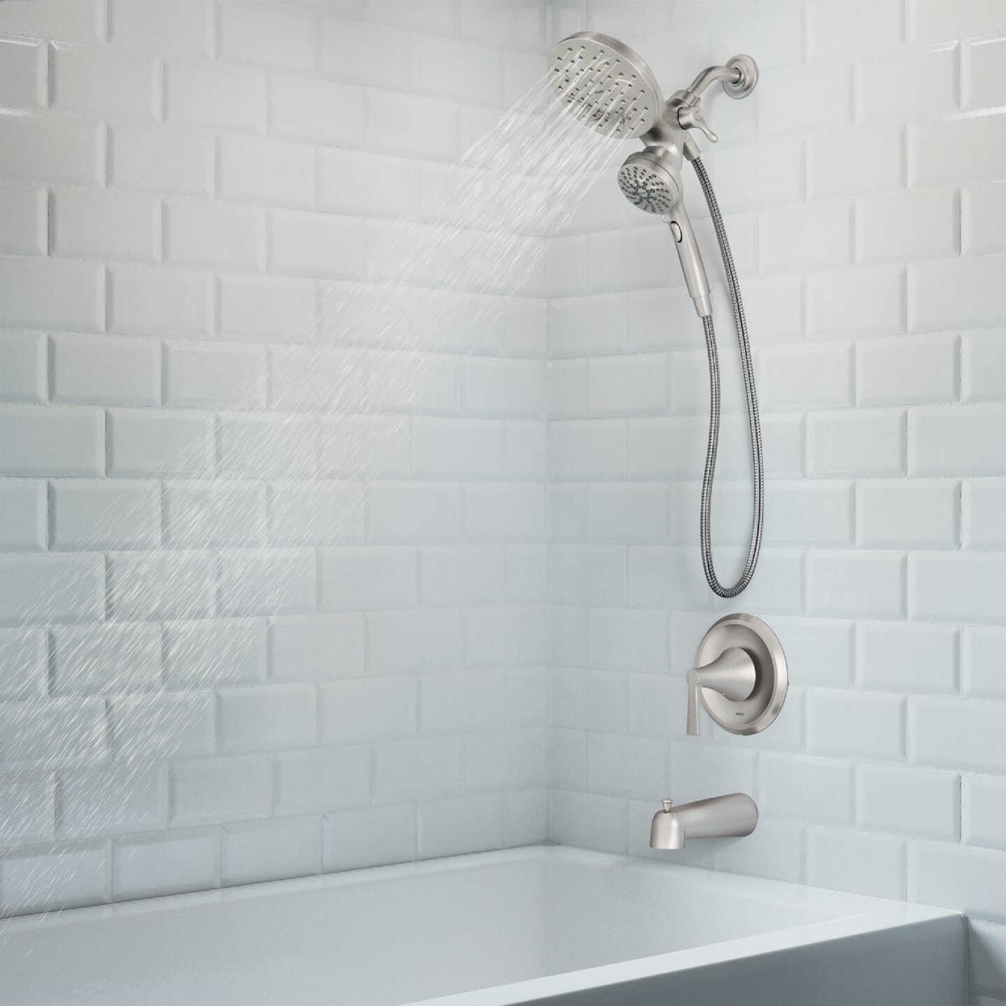 Moen Mikah Spot Resist Brushed Nickel 1-Handle Tub & Shower Faucet Image 2