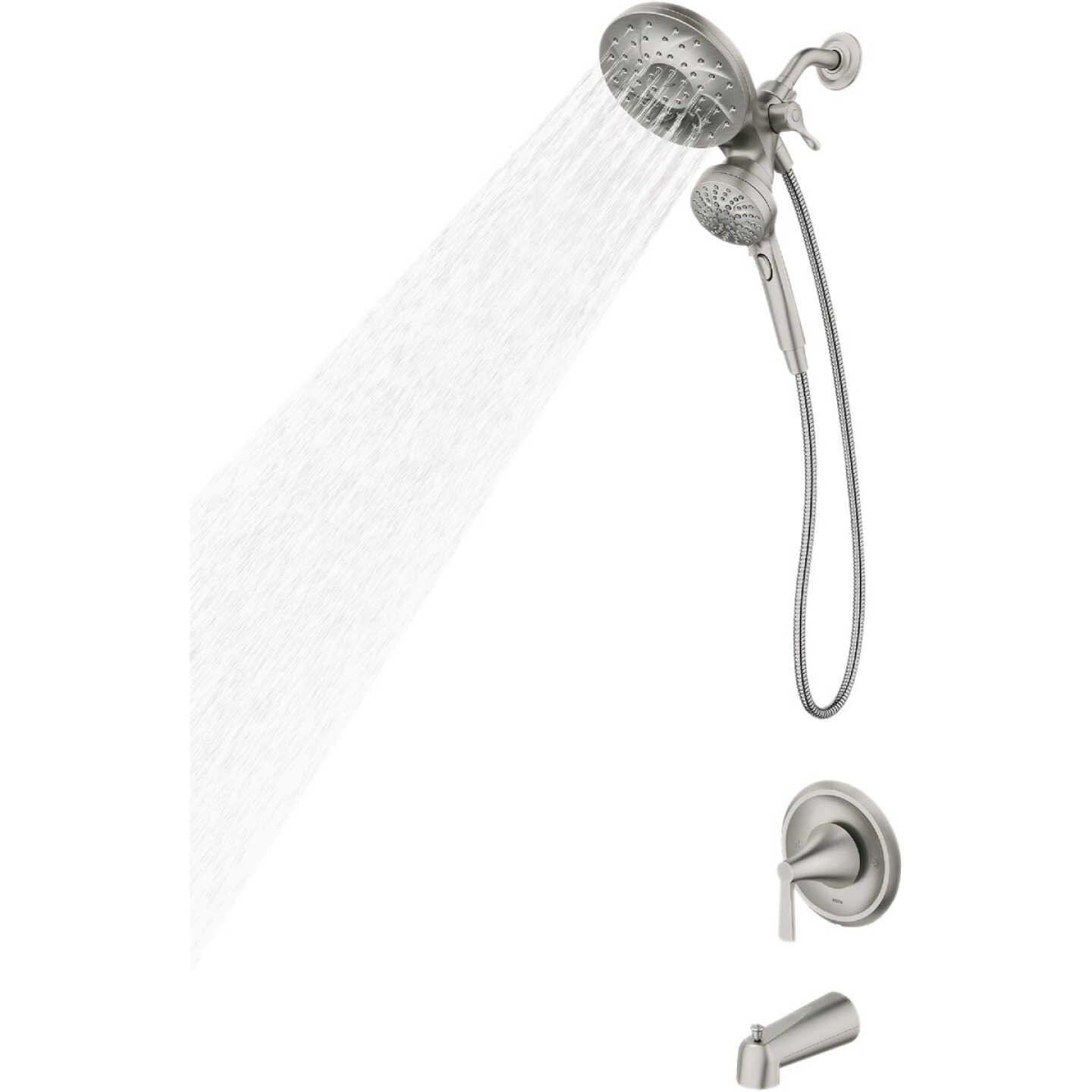 Moen Mikah Spot Resist Brushed Nickel 1-Handle Tub & Shower Faucet Image 1