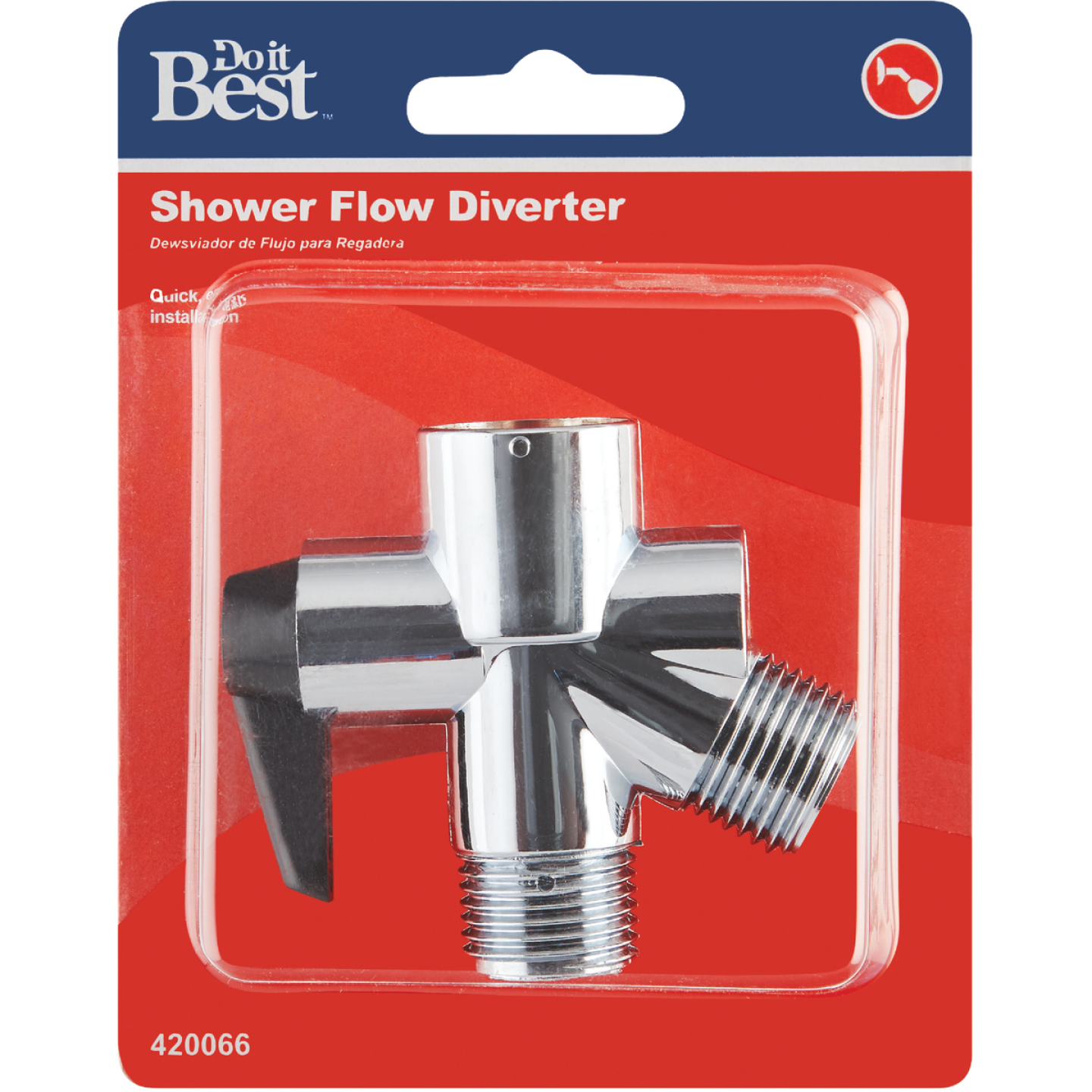 Do it 1/2 In. Chrome Plastic Shower Diverter Image 2