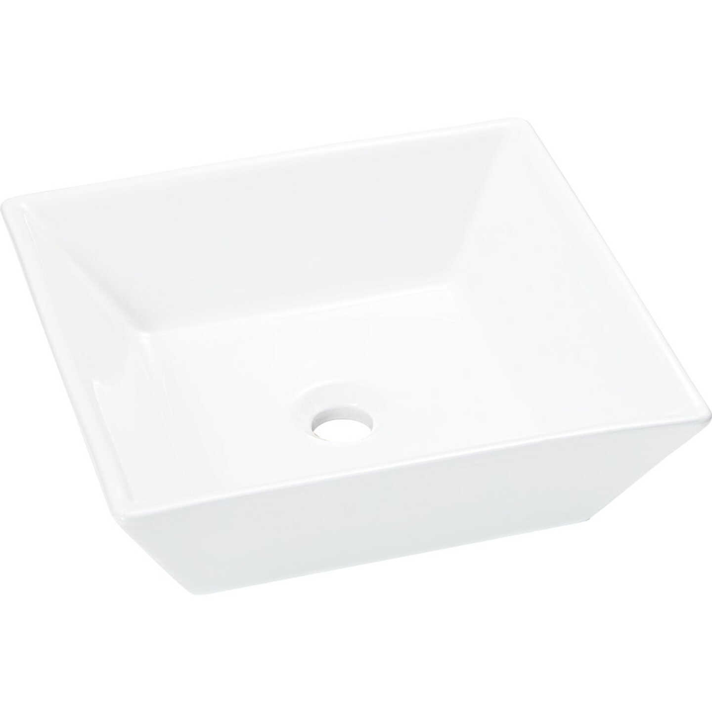 Common Goods Square White Vessel Bathroom Sink Image 1
