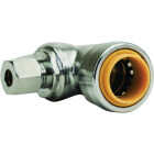 QuickFitting 1/2 In. Push-to-Connect x 1/4 In. O.D. Compression Chrome Plated Brass Quarter-Turn Angle Stop Valve Image 5