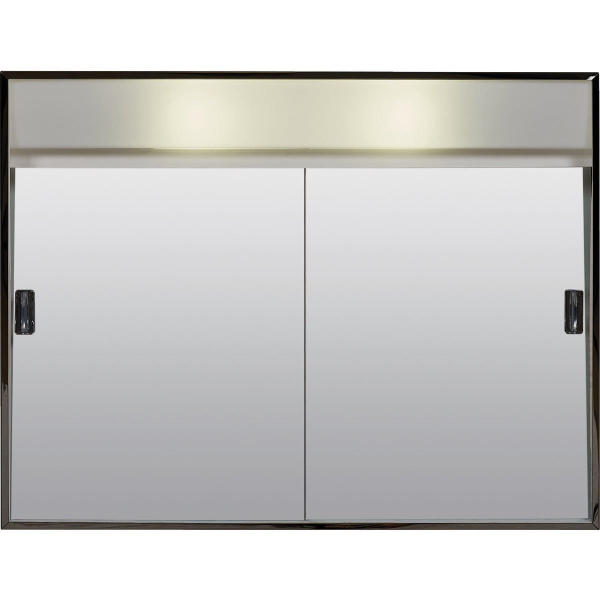 Zenith Stainless Steel 23.5 In. W x 18.25 In. H x 5.63 In. D Bi-View Surface Mount Lighted Medicine Cabinet