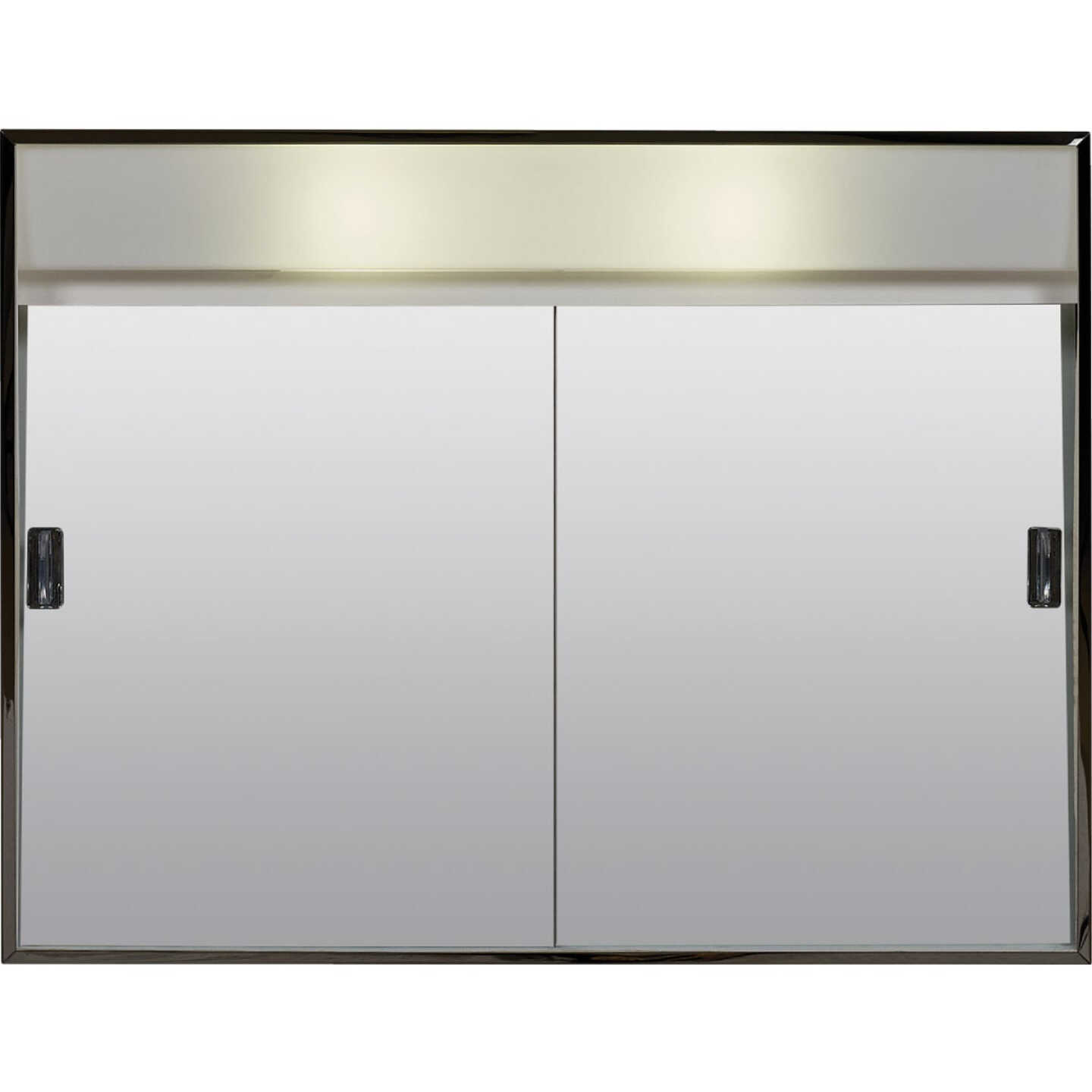 Zenith Stainless Steel 23.5 In. W x 18.25 In. H x 5.63 In. D Bi-View Surface Mount Lighted Medicine Cabinet Image 1