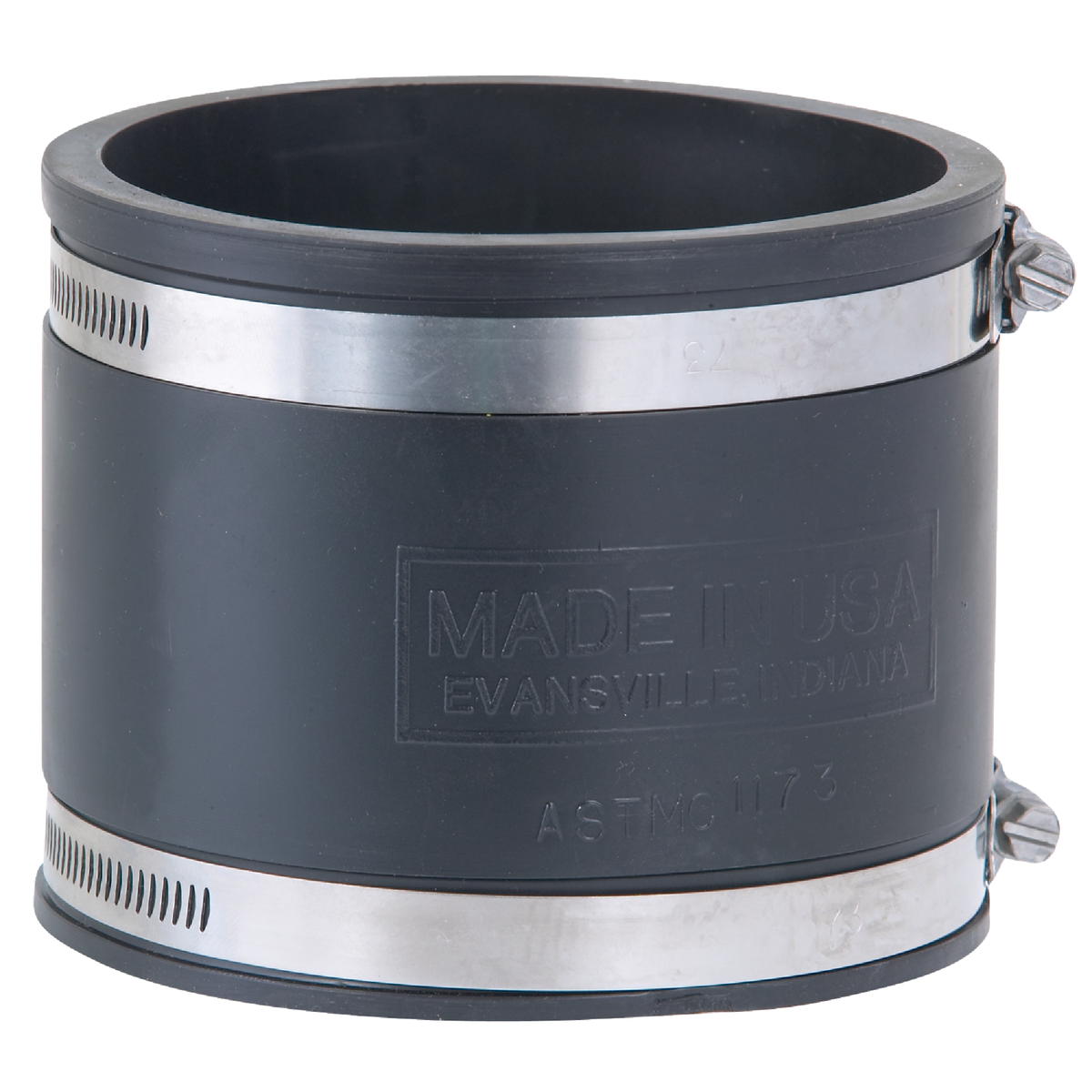 Fernco 4 In. x 4 In. Plastic to Plastic PVC Coupling Image 1