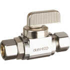 dahl 3/8 In. OD Fem Comp x 3/8 In. OD Comp Straight Plated Retrofit Valve Image 1