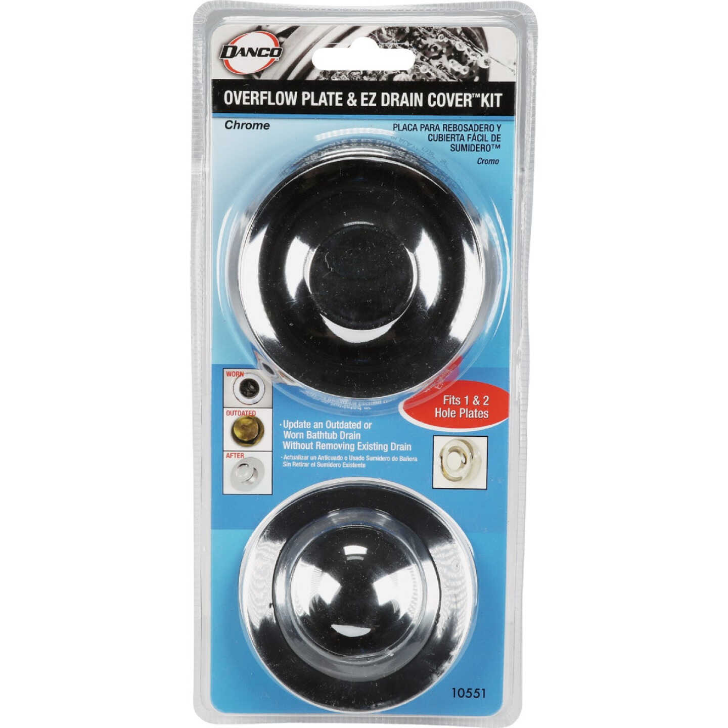 Danco Universal Chrome Tub Drain Trim Kit Image 2