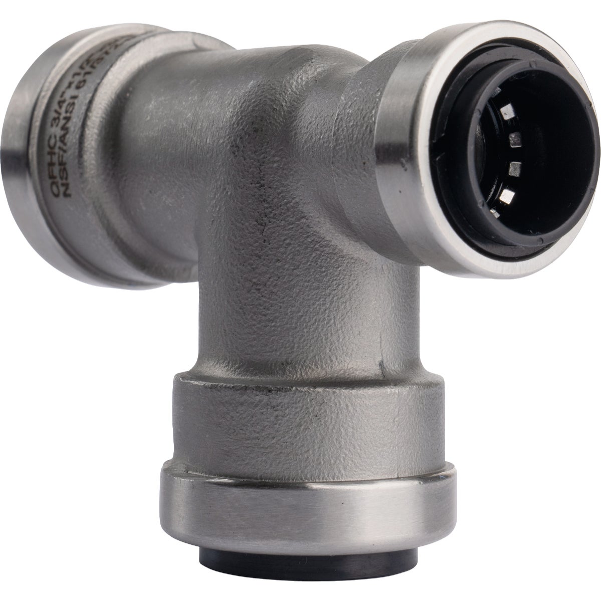 QuickFitting 3/4 In. x 1/2 In. x 3/4 In. Push-to-Connect Stainless Steel Reducing Tee Image 5