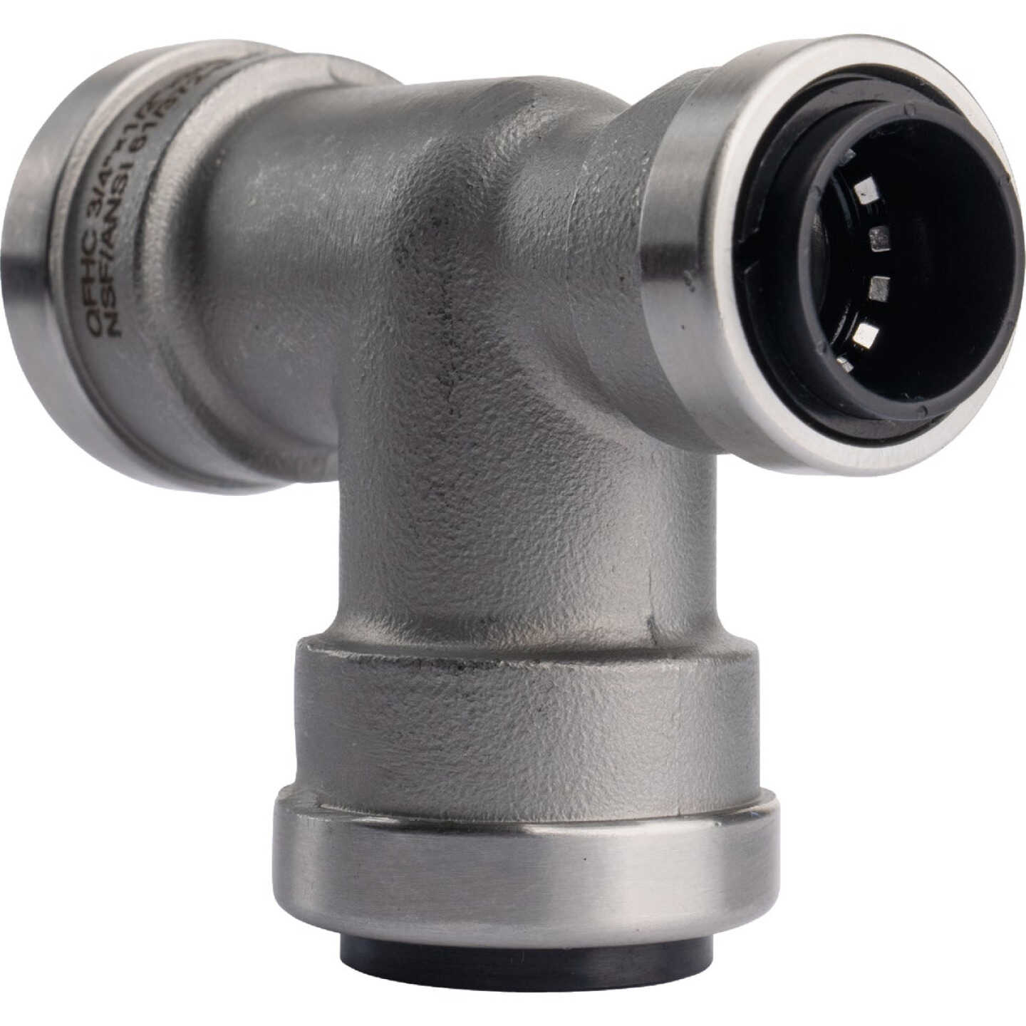 QuickFitting 3/4 In. x 1/2 In. x 3/4 In. Push-to-Connect Stainless Steel Reducing Tee Image 5