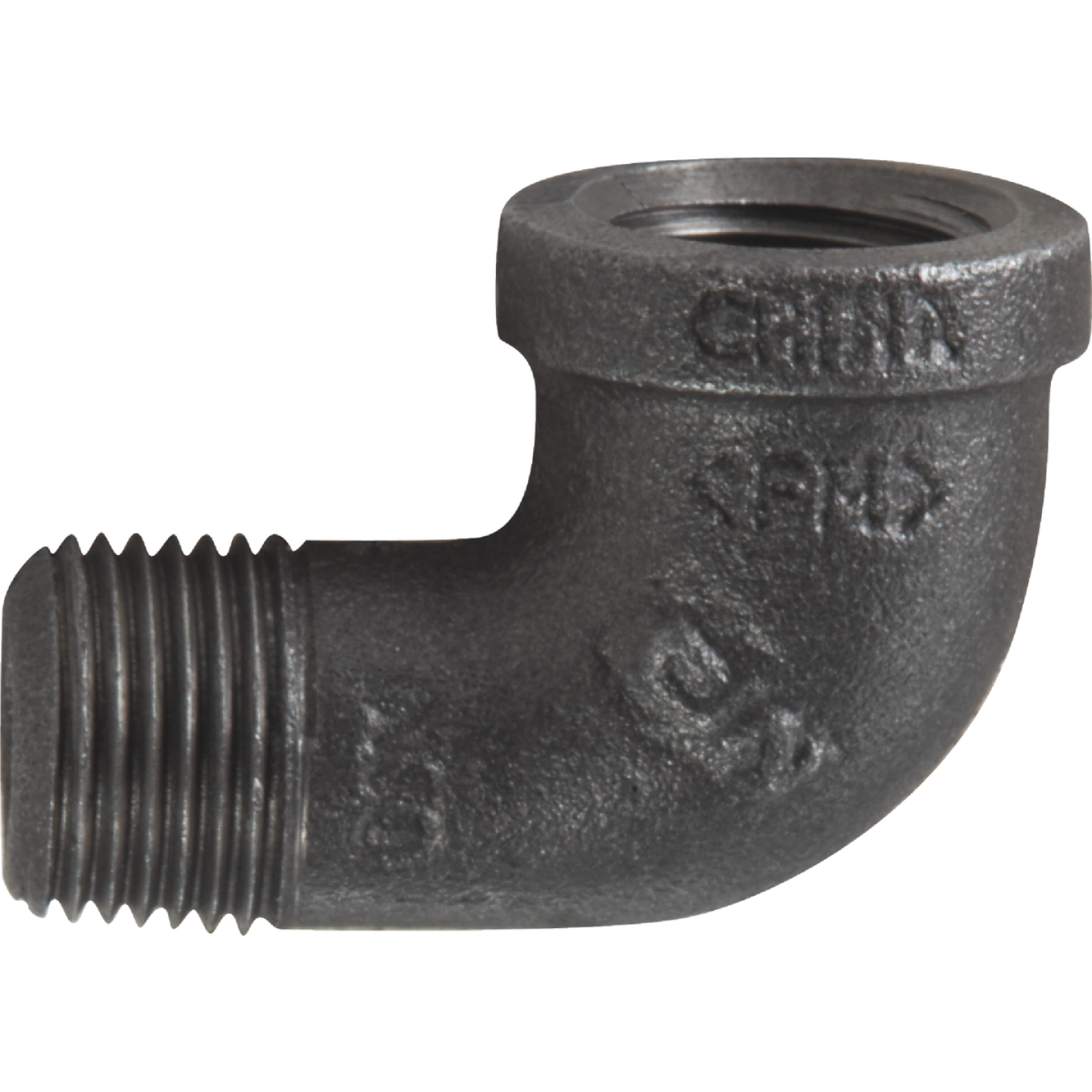 Southland 1/2 In. 90 Deg. Street Malleable Black Iron Elbow (1/4 Bend) Image 1
