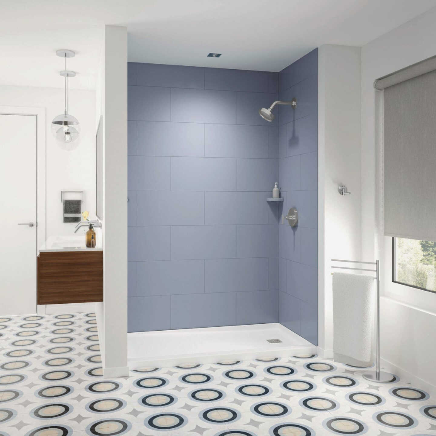 Bootz ShowerCast 6030 60 In. W. x 30 In. D. Left Drain Shower Floor in White Image 2