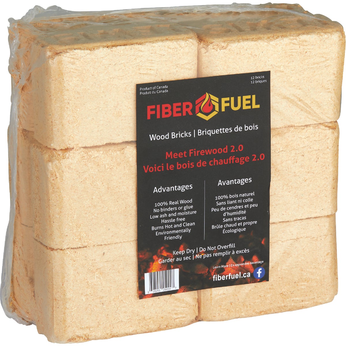 Fiber Fuel Wood Bricks