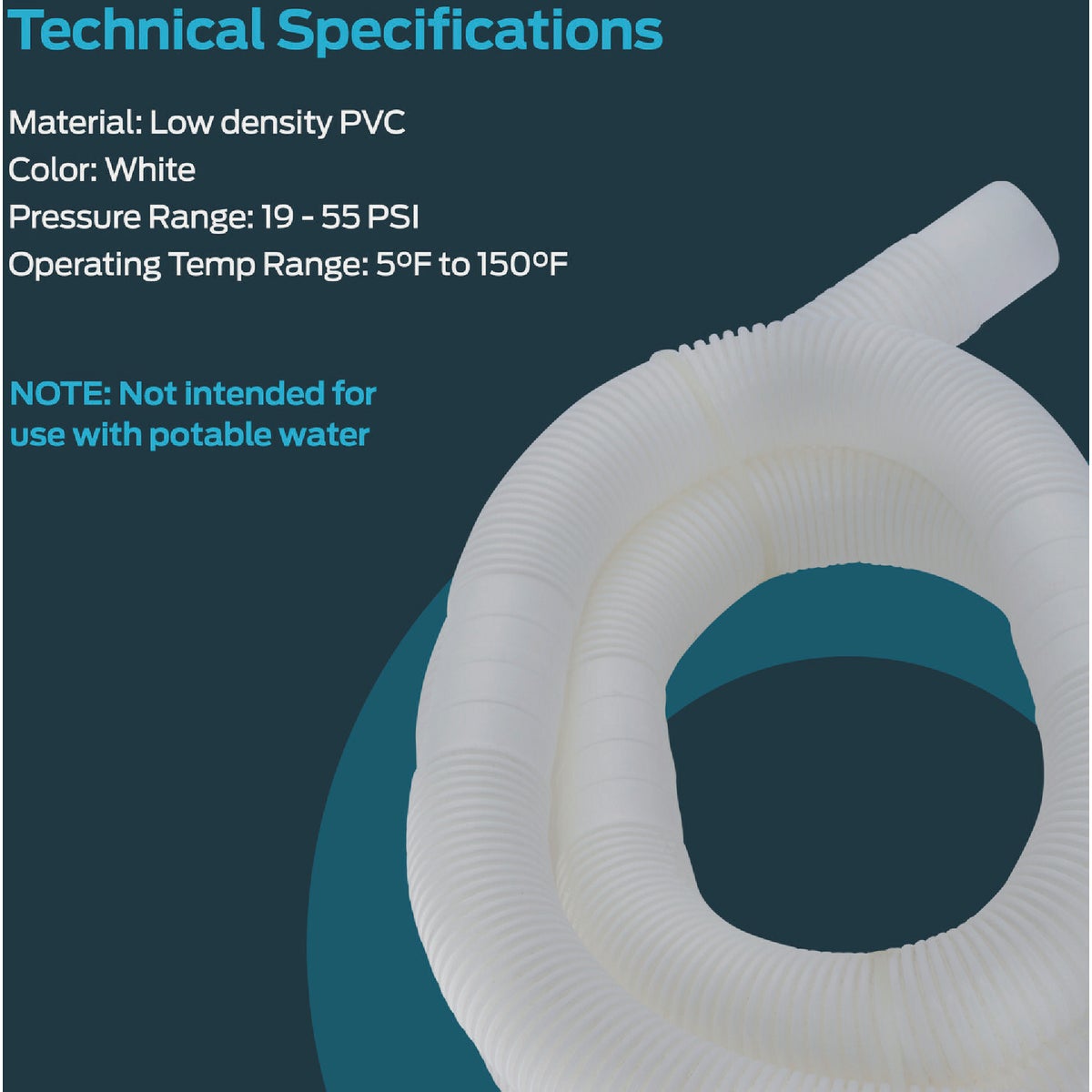 Eastman EZ-Flo 1-1/4 In. ID x 6 Ft. L. White Bilge Hose Image 3