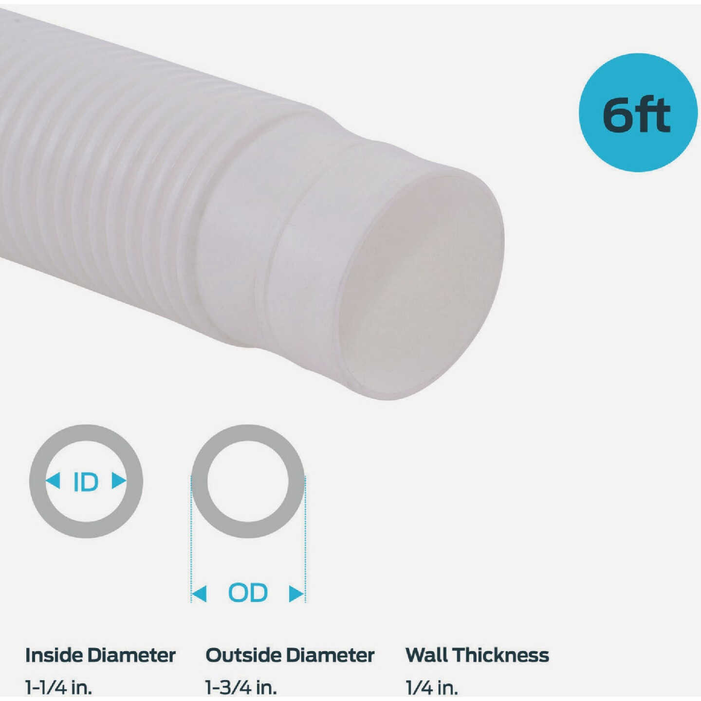 Eastman EZ-Flo 1-1/4 In. ID x 6 Ft. L. White Bilge Hose Image 2