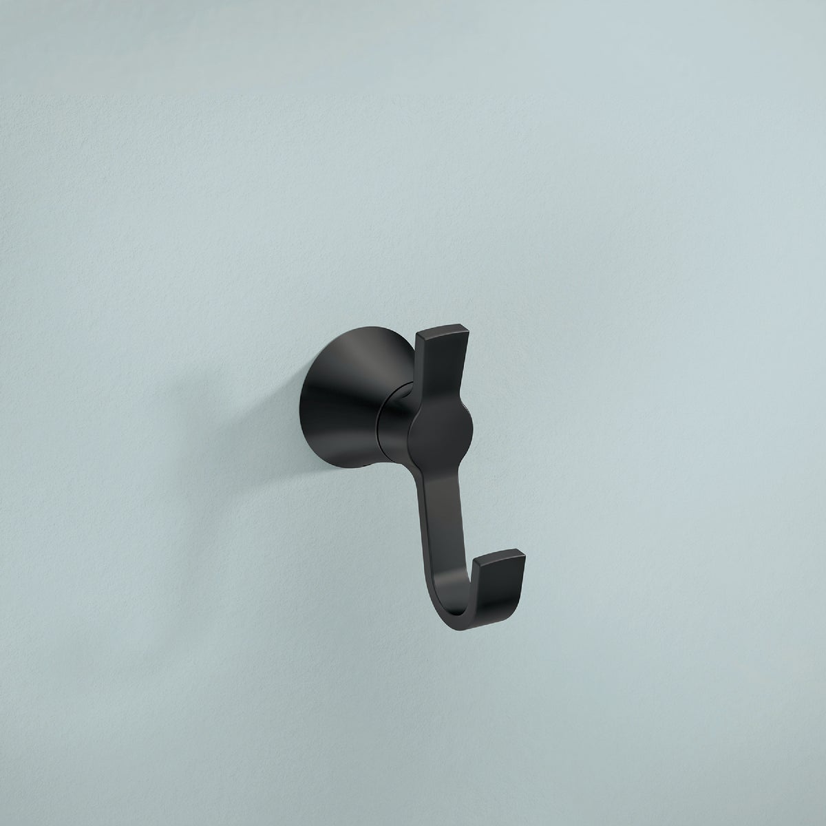 Moen Mikah Matte Black Single Robe Hook Image 2