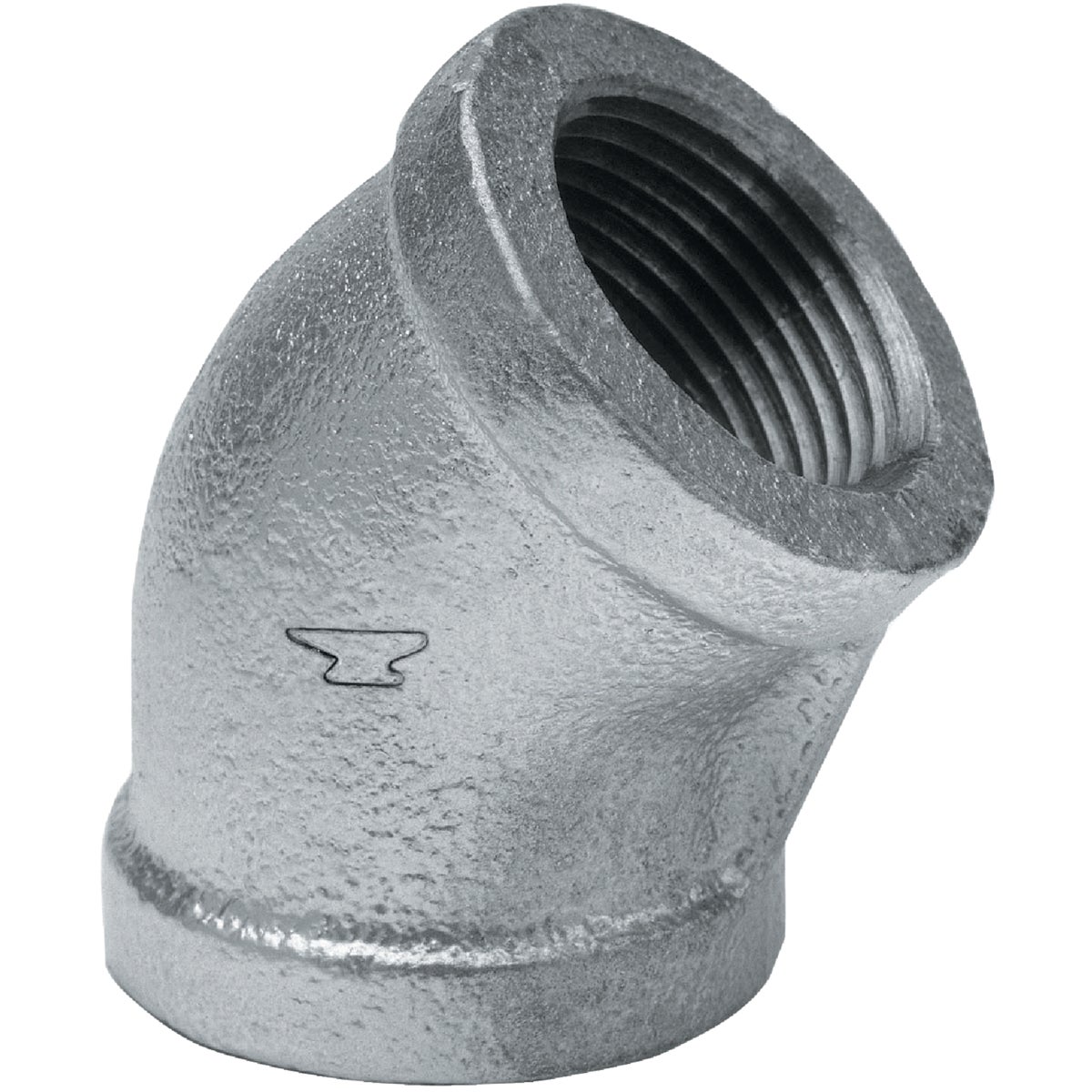 Anvil 1/4 In. 45 Deg. Galvanized Elbow (1/8 Bend) Image 1