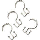 Zenith Zenna Home Chrome Double Roller Shower Curtain Hook (12 Count) Image 4