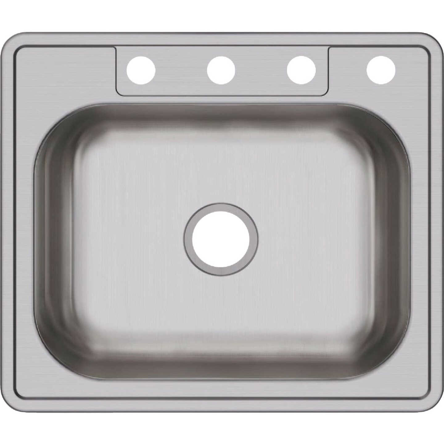 Elkay Dayton 25 In. x 21-1/4 In. x 6-9/16 In. Single Bowl Drop-In Kitchen Sink, Stainless Steel Image 1