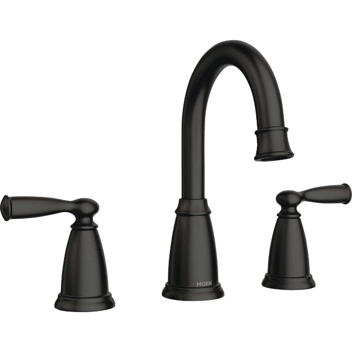 Moen Banbury 2-Handle Lever Widespread Bathroom Faucet, Matte Black Image 1
