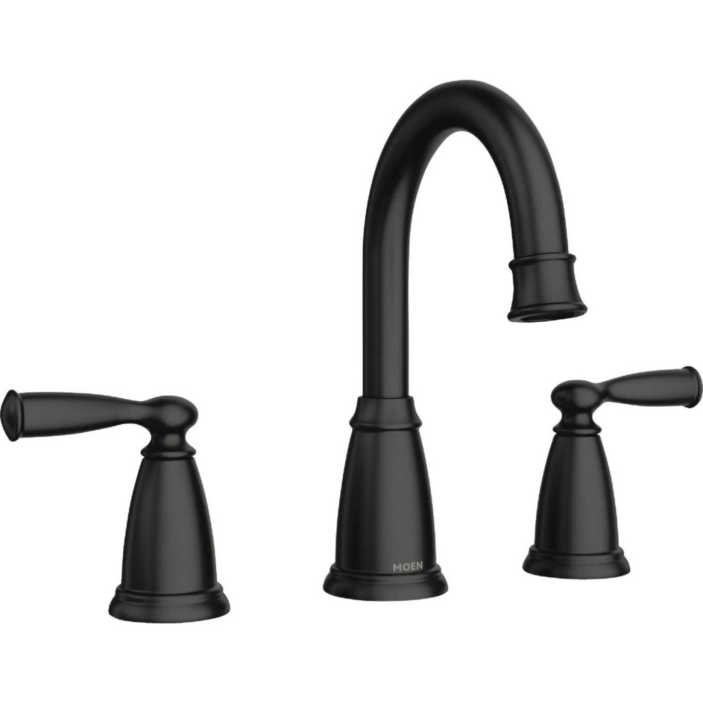 Moen Banbury 2-Handle Lever Widespread Bathroom Faucet, Matte Black Image 1