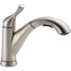 Delta Grant 1-Handle Lever Pull-Out Kitchen Faucet, Stainless Image 1