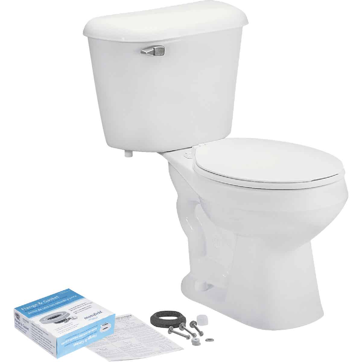 Mansfield Pro-Fit 1 White Round Bowl 1.28 GPF Toilet Kit Image 3