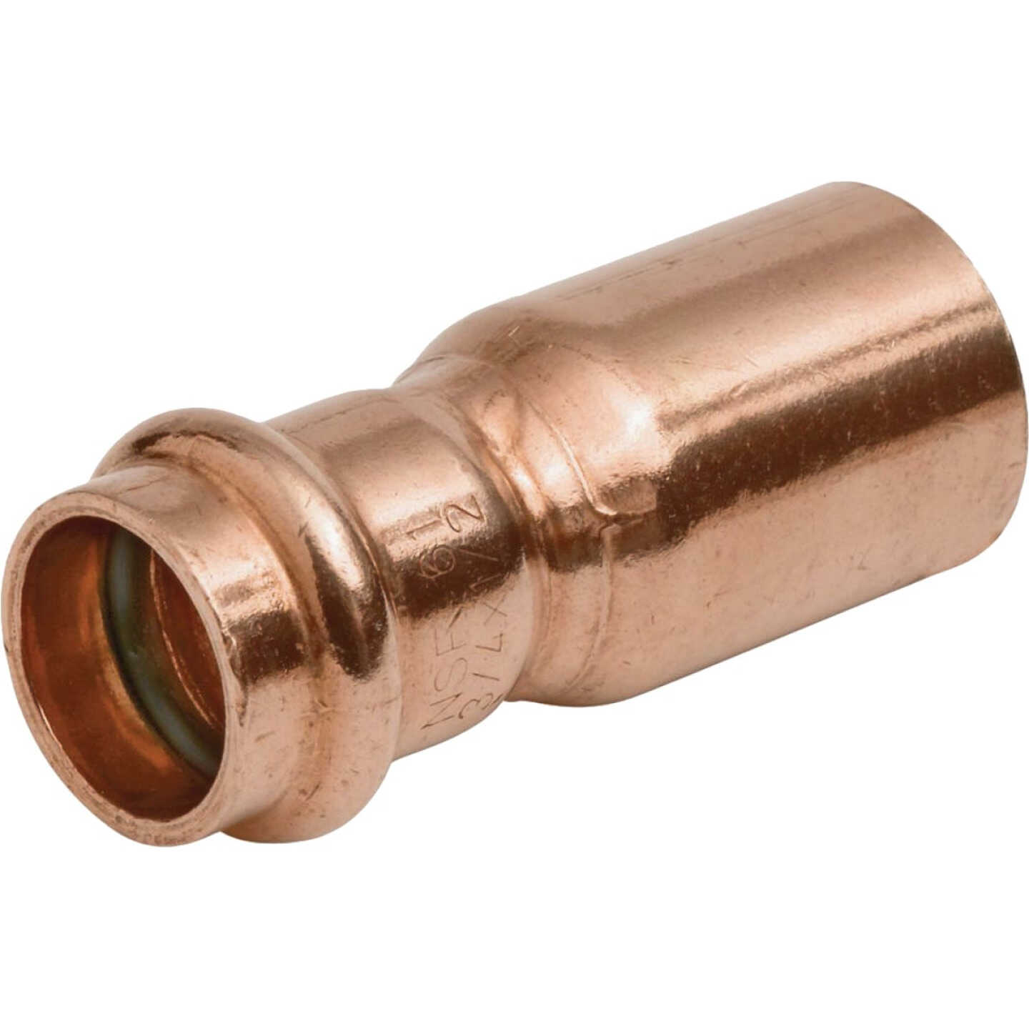 NIBCO 1 In. FTG x 1/2 In. Press Reducer Copper Reducing Coupling Image 1