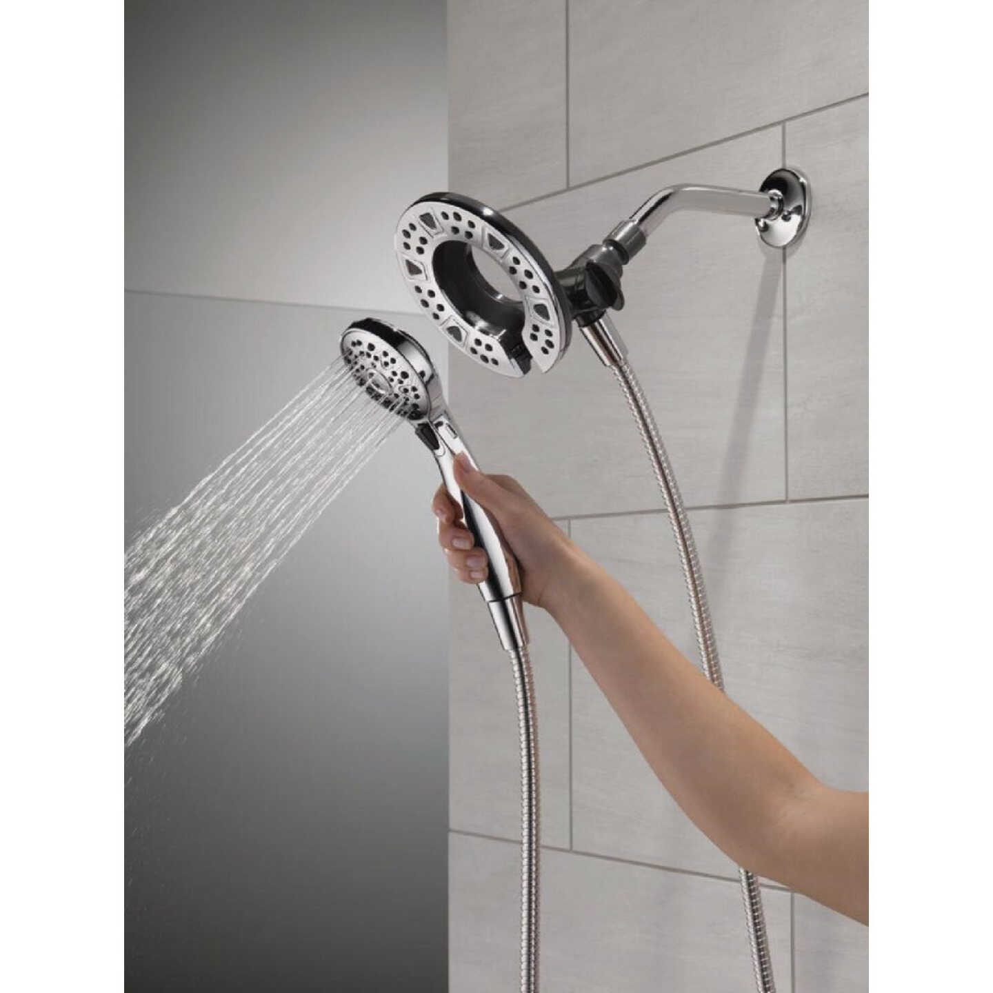 Delta In2ition 4-Spray 1.75GPM Two-In-One Shower Head, Chrome Image 2