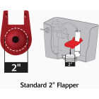 Korky Premium Universal Tank Ball Red Flapper Image 4