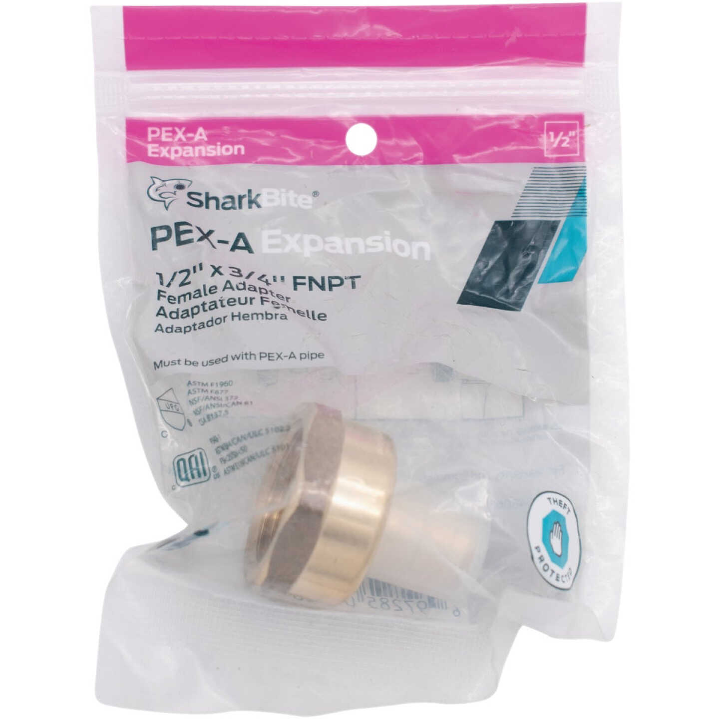 SharkBite PEX-A Brass 1/2 In. x 3/4 In. FNPT Adapter Image 2