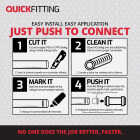 QuickFitting 1/2 In. x 1/2 In. Push-to-Connect Brass 90 Deg Drop Ear Elbow Image 2