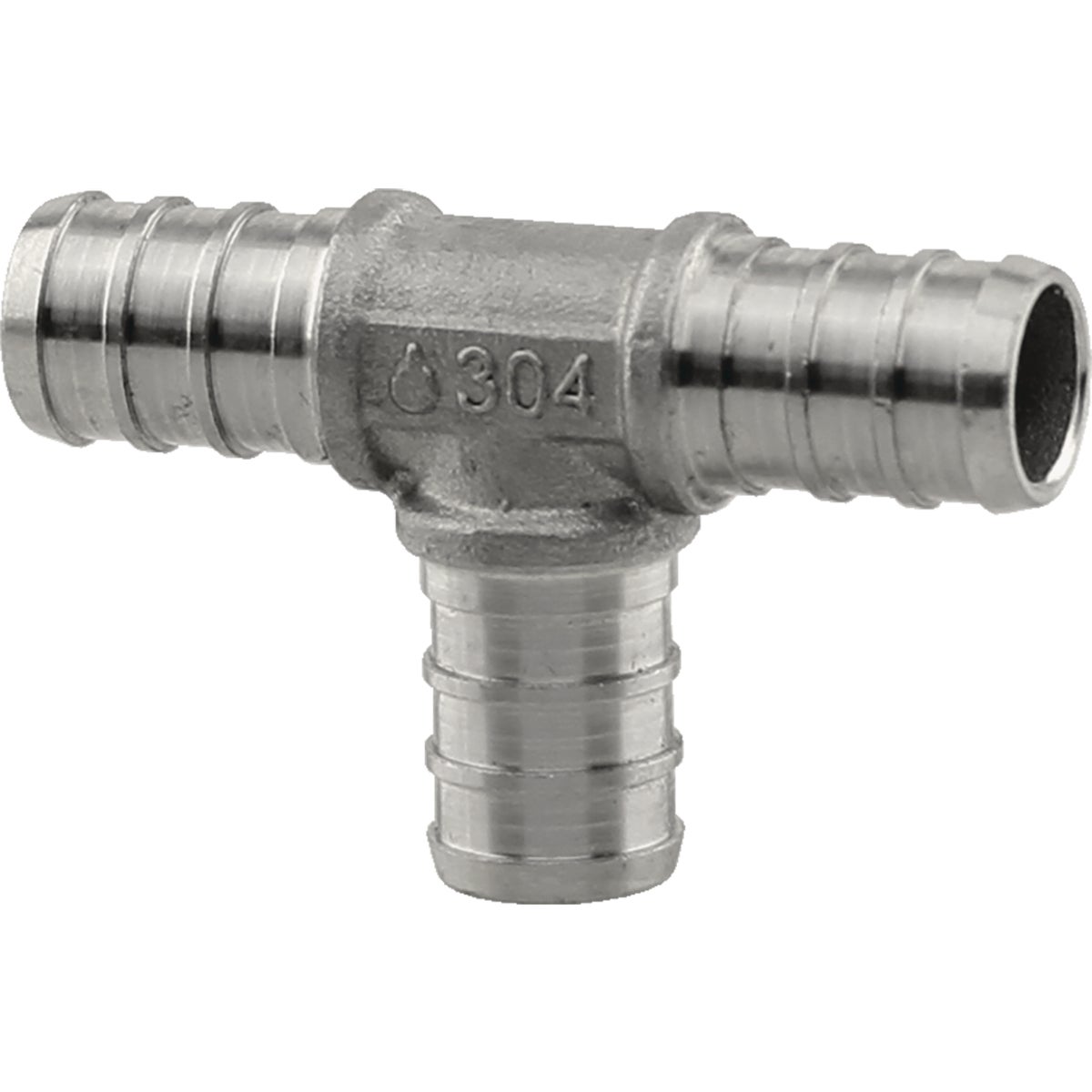PlumbEeze 1/2 In. Stainless Steel PEX Tee Image 1