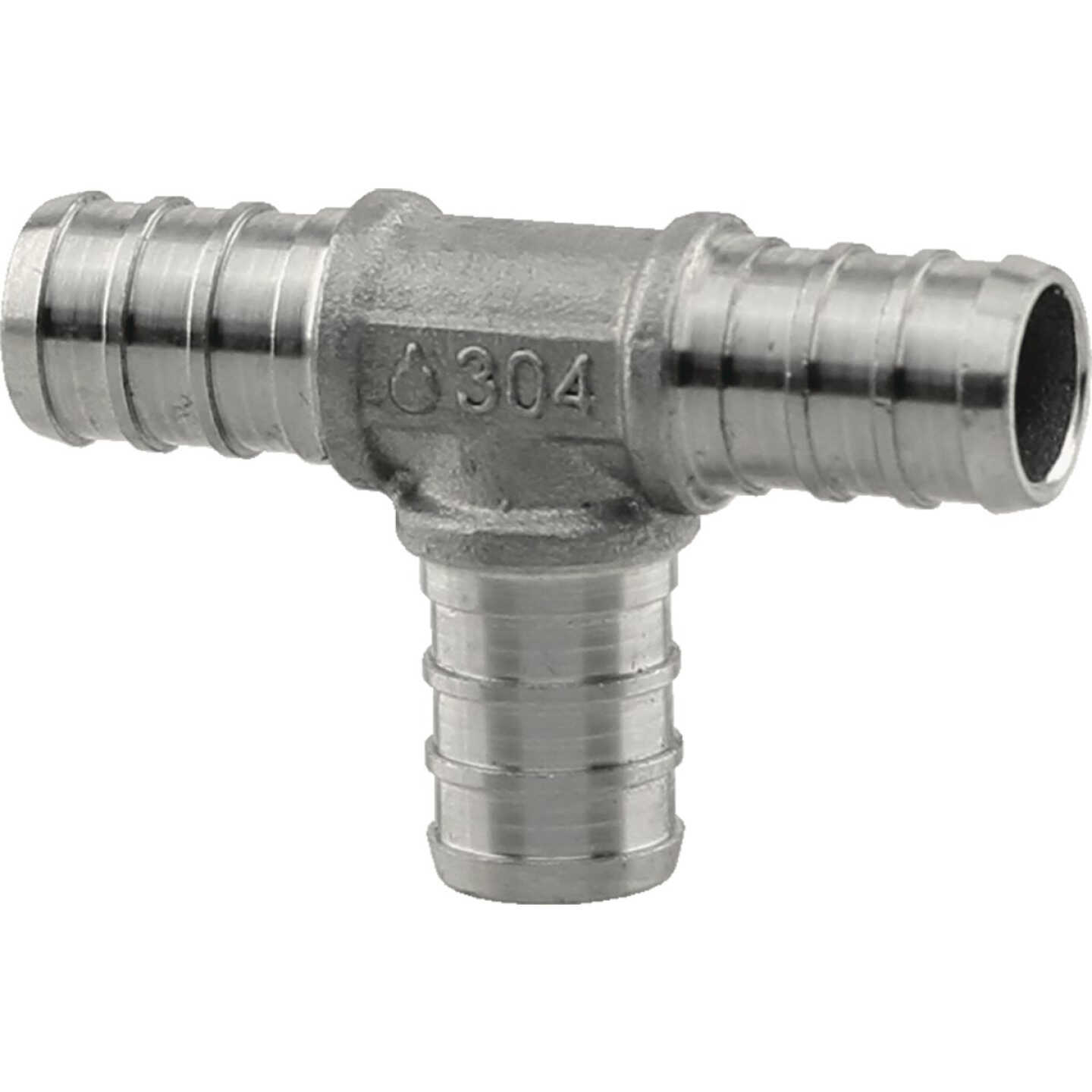 PlumbEeze 1/2 In. Stainless Steel PEX Tee Image 1