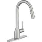 Moen Adler Brushed Nickel Single-Handle High-Arc Kitchen Faucet Image 1