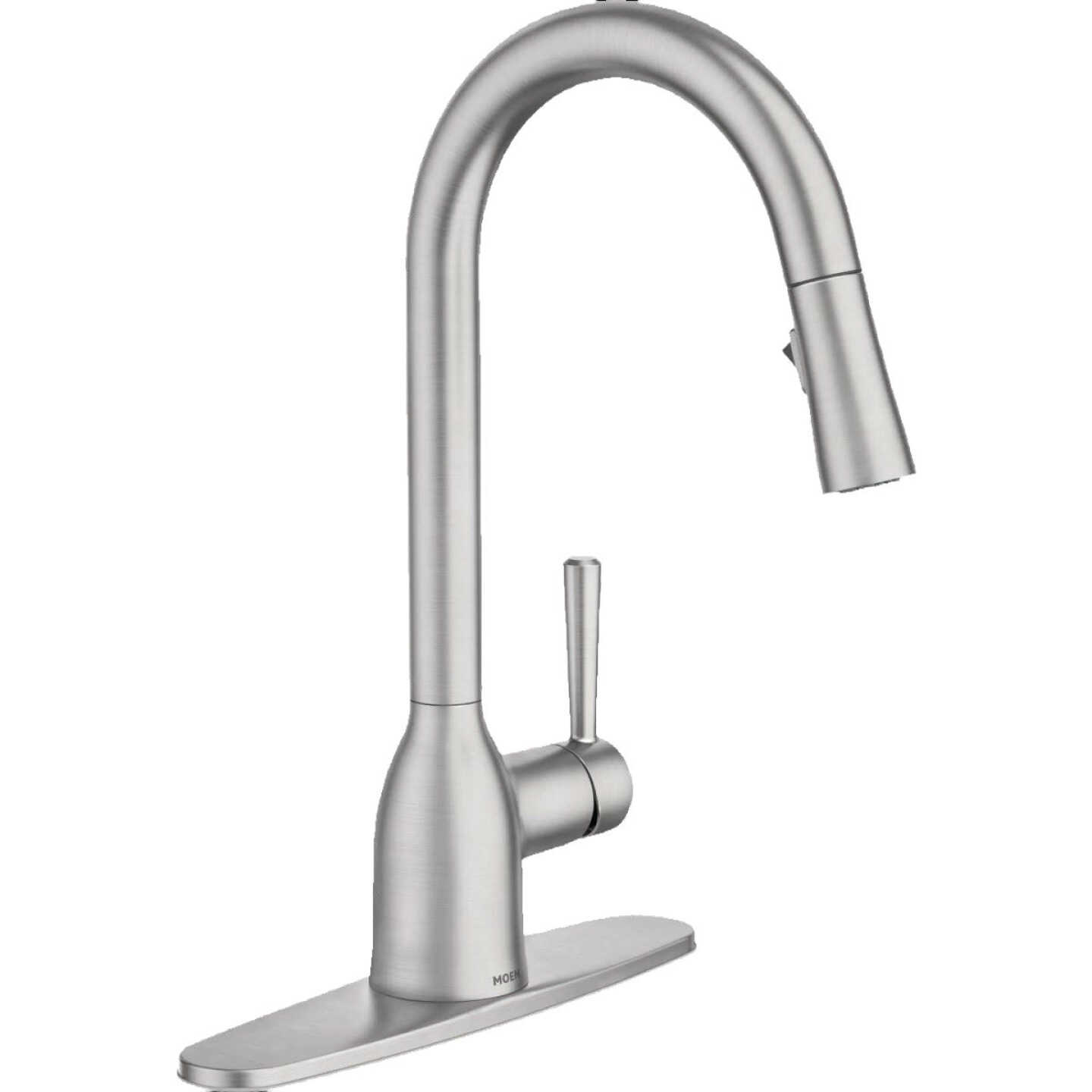 Moen Adler Brushed Nickel Single-Handle High-Arc Kitchen Faucet Image 1