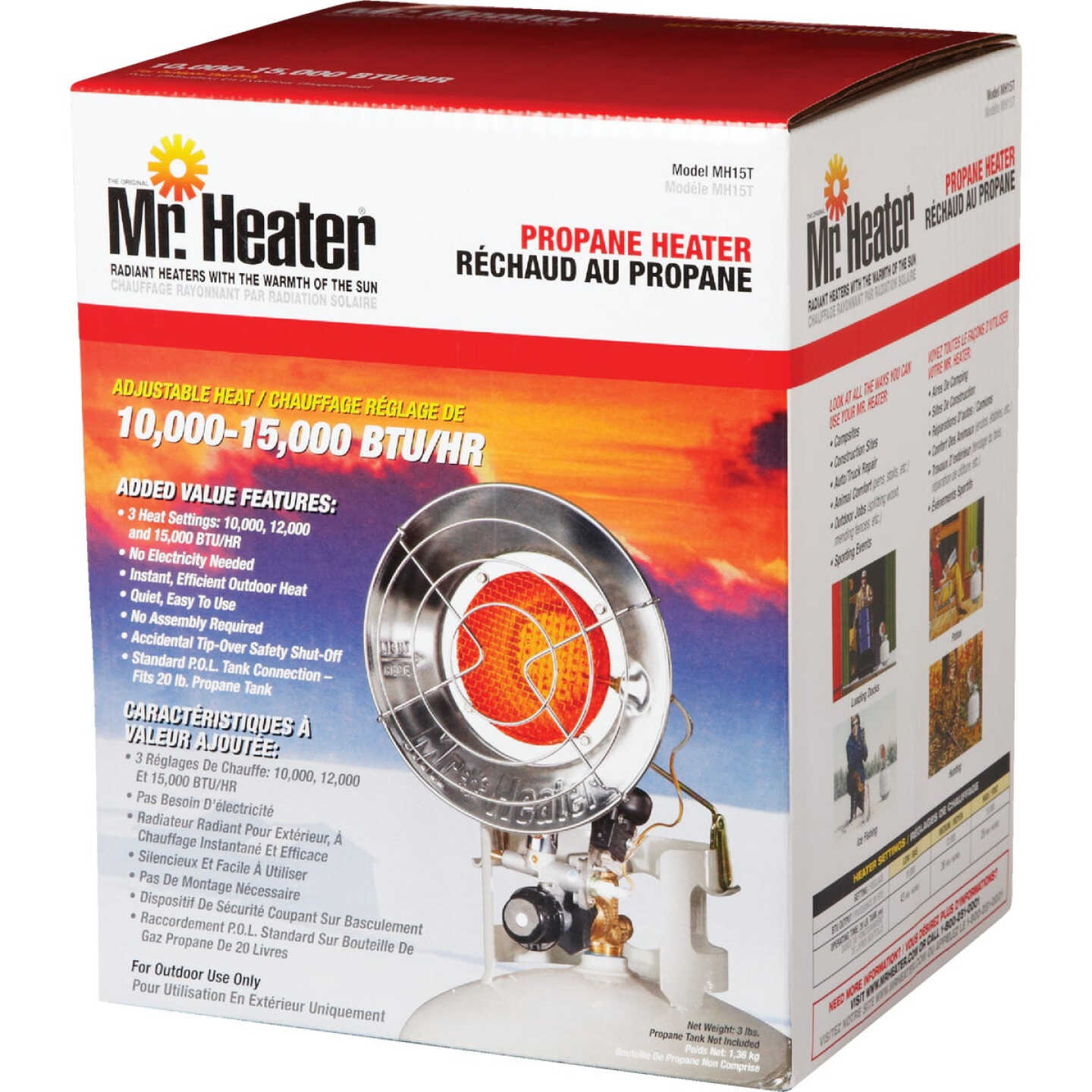 MR. HEATER 15,000 BTU Radiant Single Tank Top Propane Heater Image 9