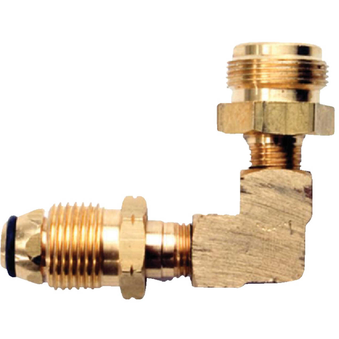 MR. HEATER POL x 1 In.-20 Throwaway Cylinder Thread LP Hose Elbow Image 1