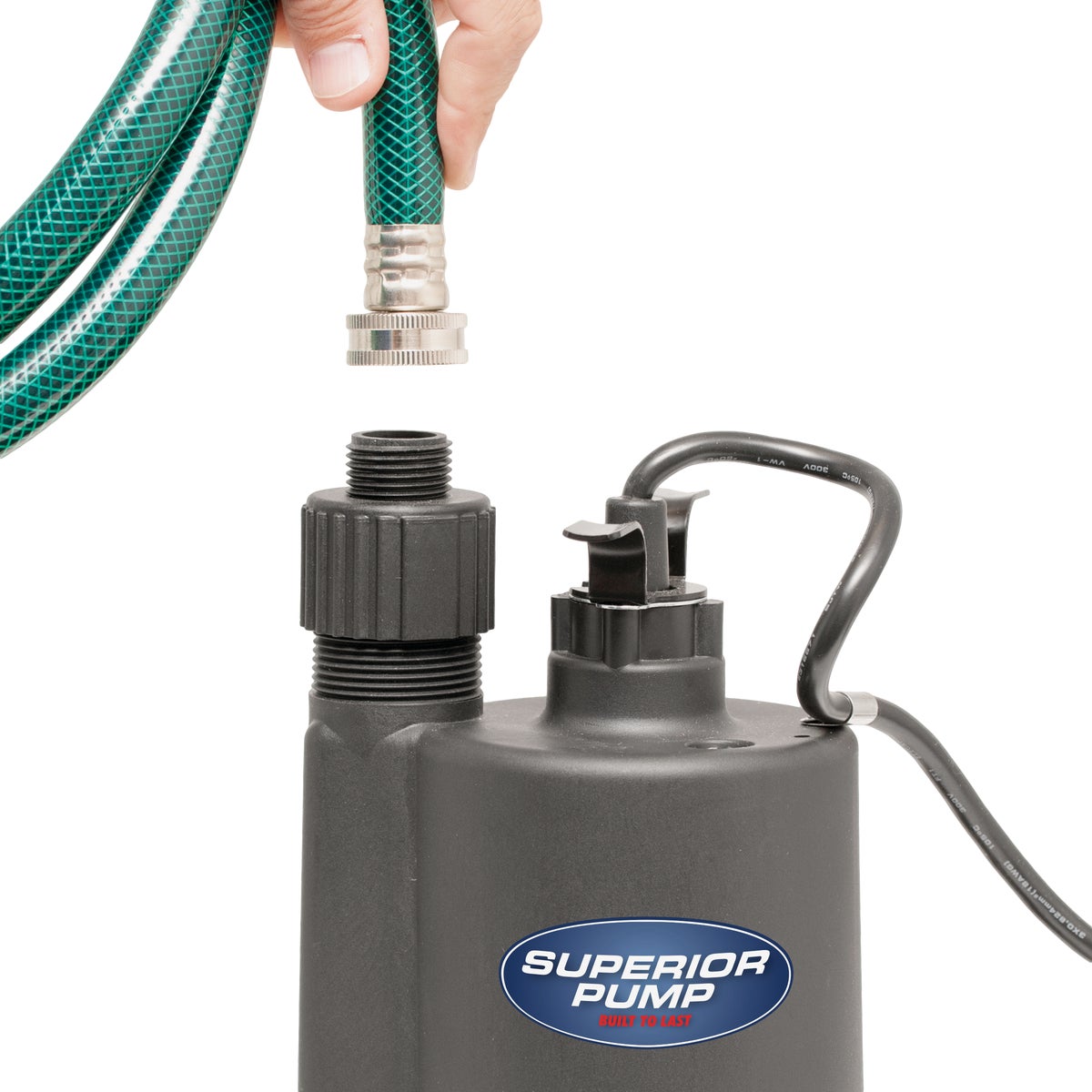 Superior Pump 1/4 HP 1800 GPH Thermoplastic Submersible Utility Pump Image 2