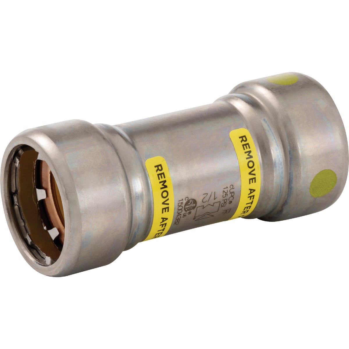 Streamline 1/2 In. P x P Carbon Steel No-Stop Coupling