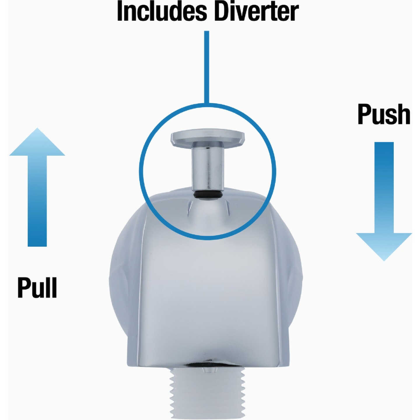 Danco 5 In. Chrome Bathtub Spout with Diverter Image 4