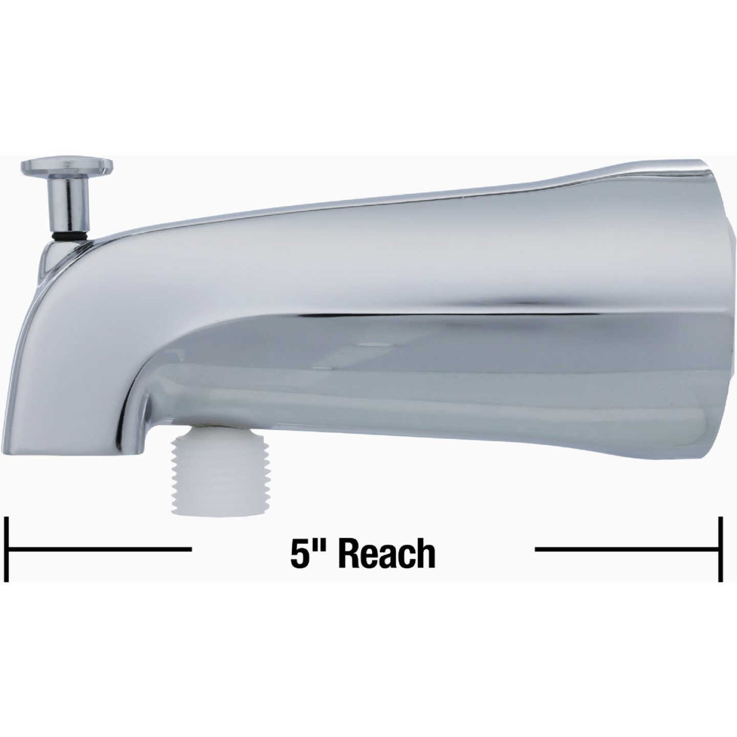 Danco 5 In. Chrome Bathtub Spout with Diverter Image 3