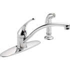 Delta Foundations Chrome Kitchen Faucet With Side Spray Image 1