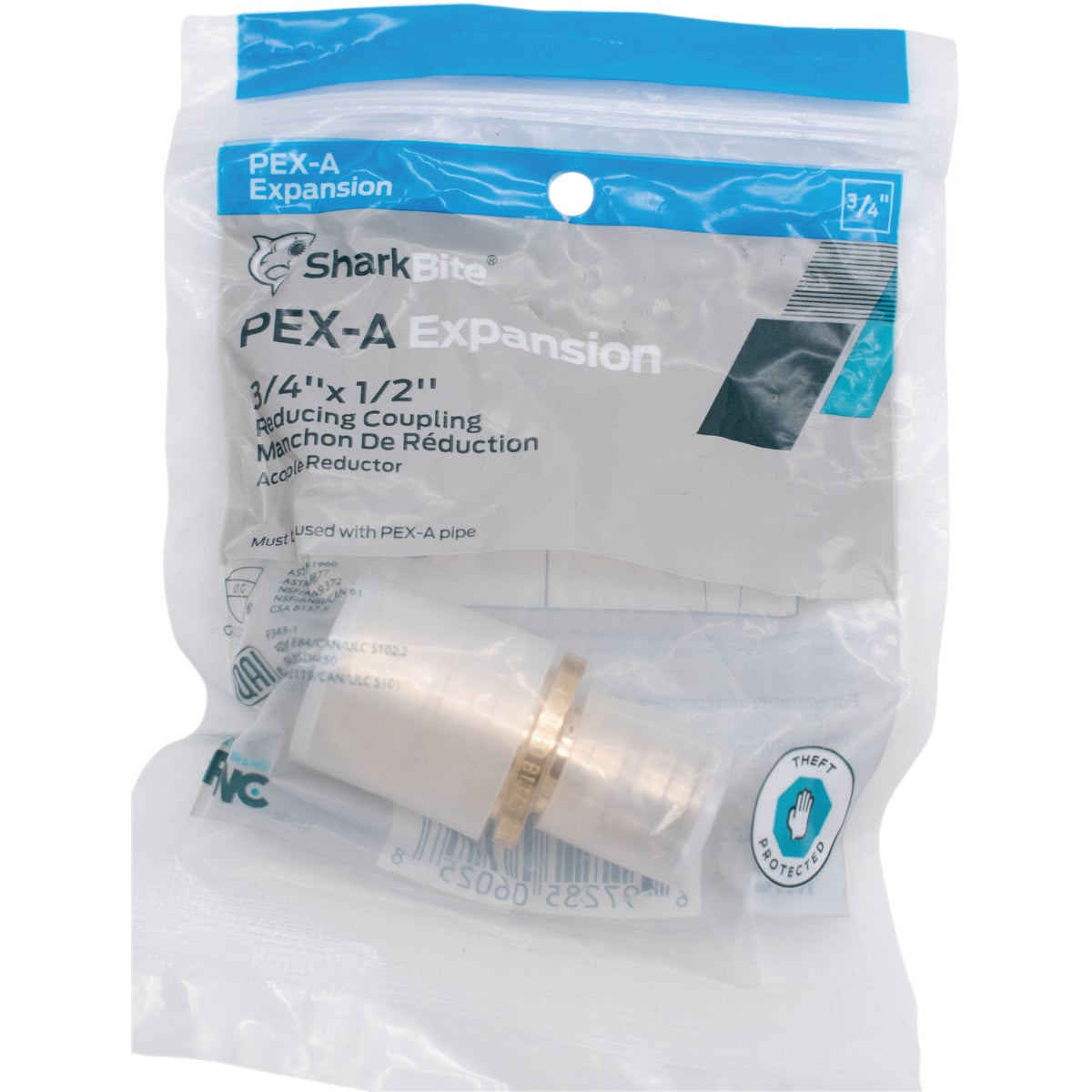SharkBite PEX-A Brass 3/4 In. x 1/2 In. Reducing Coupling Image 2