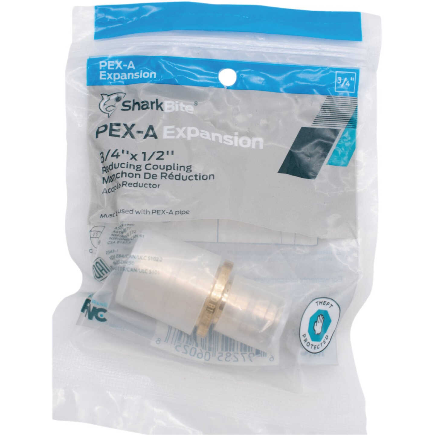 SharkBite PEX-A Brass 3/4 In. x 1/2 In. Reducing Coupling Image 2