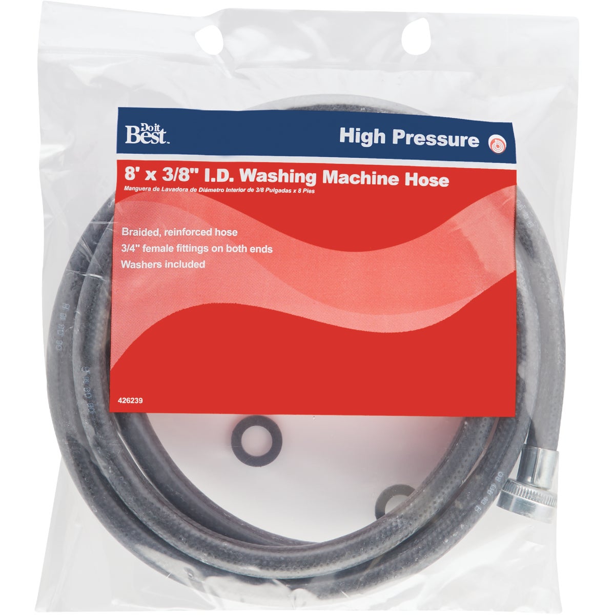 Do it 8 Ft. Reinforced EPDM Rubber Inlet Pressure Hose Image 2