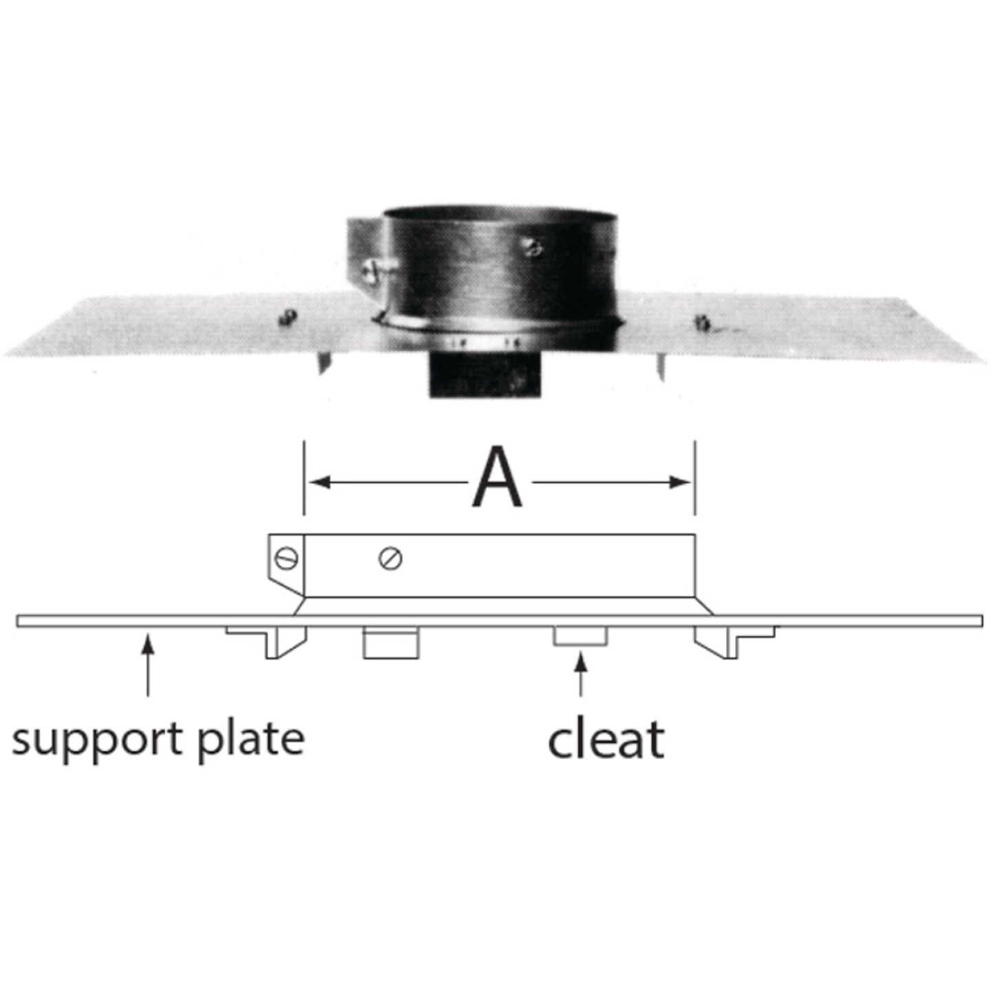 SELKIRK RV 4 In. x 4-5/8 In. x 17 In. x 10 In. Pipe Support Assembly Image 1