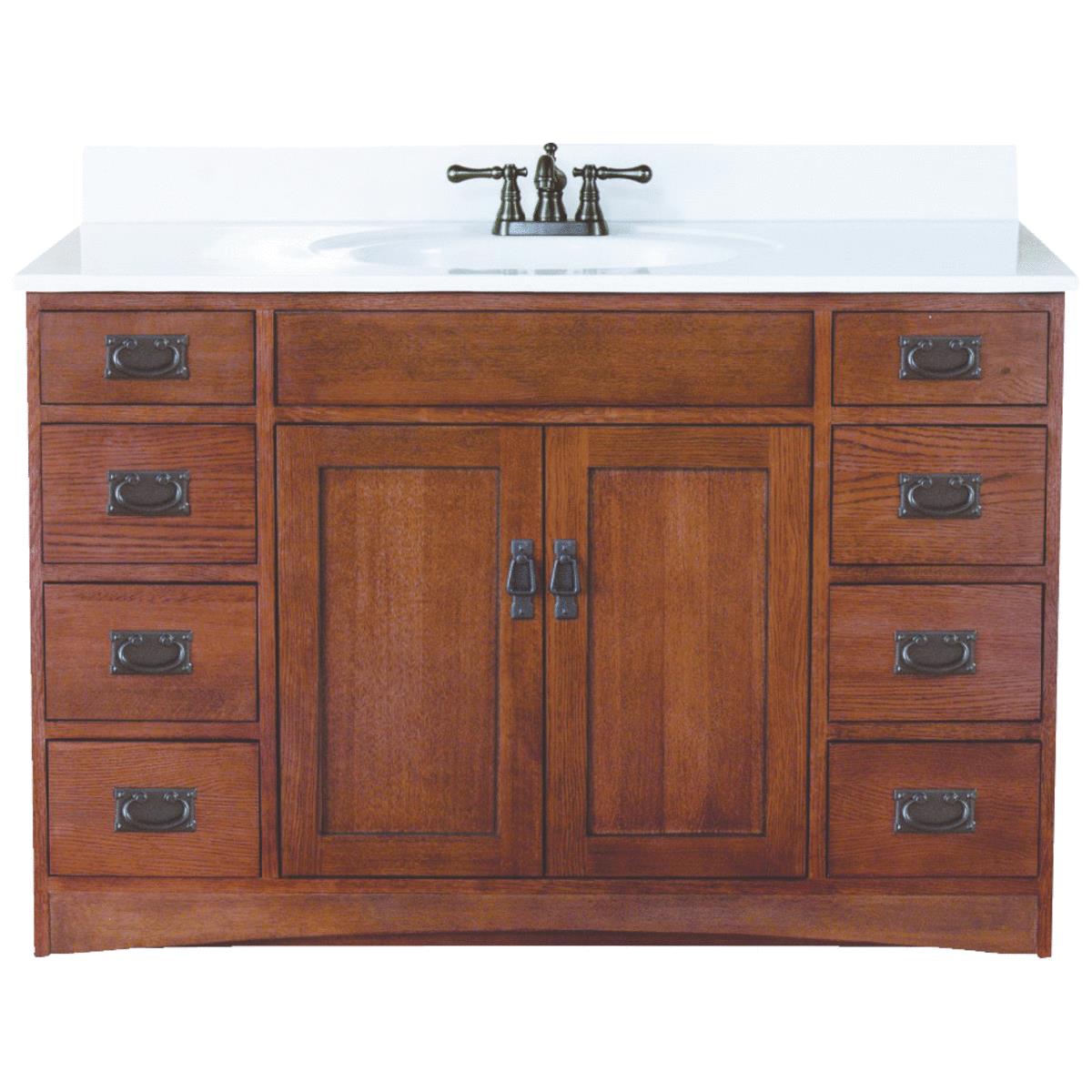 48X21 MISSION OAK VANITY Image 1