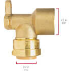 QuickFitting 1/2 In. Push-to-Connect x 1/2 In. FNPT Brass 90 Deg Drop Ear Elbow Image 5