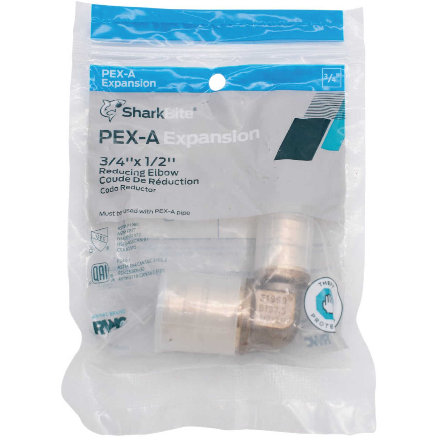 SharkBite PEX-A Brass 3/4 In. x 3/4 In. x 3/4 In. Tee Image 2