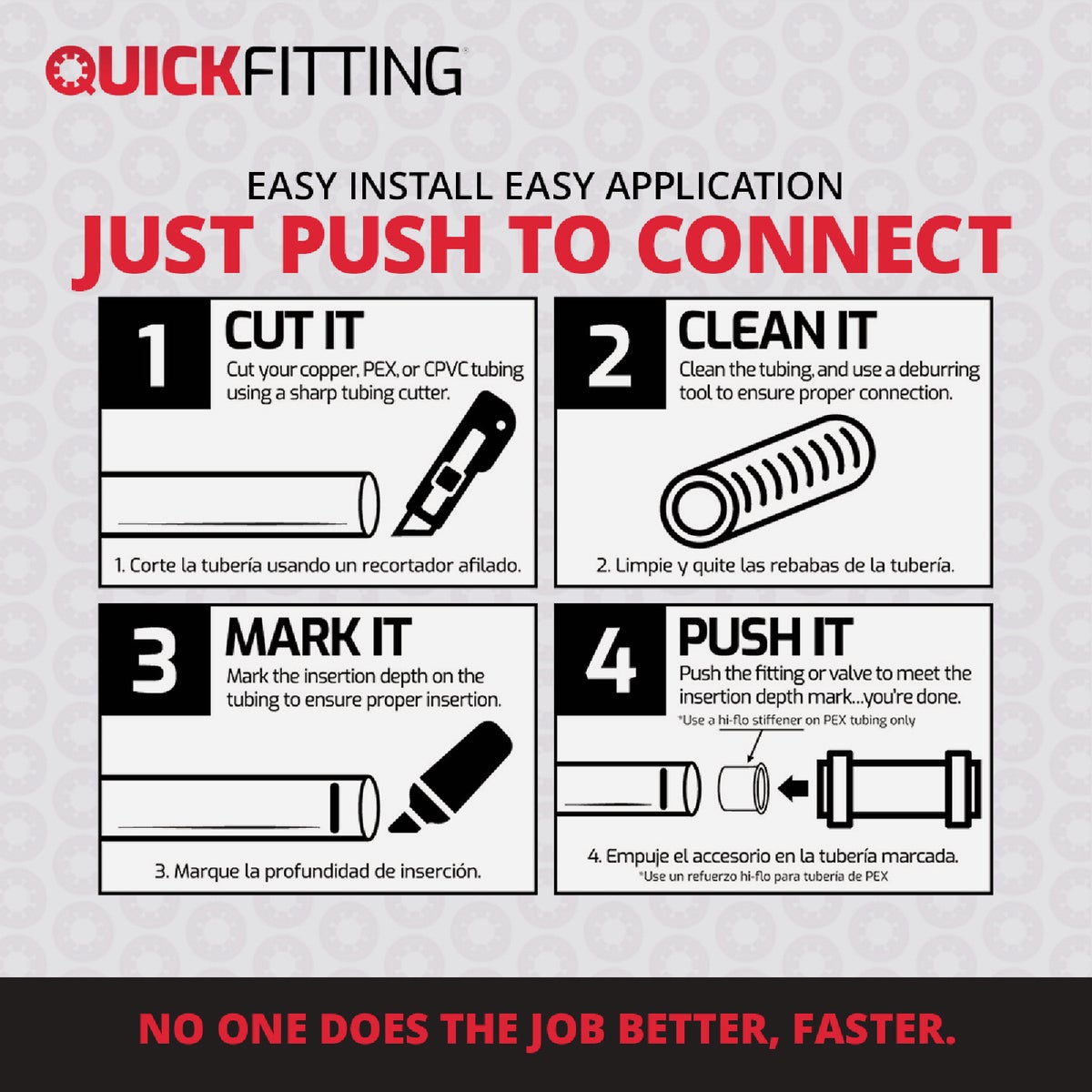 QuickFitting 3/4 In. x 1/2 In. x 1/2 In. Push-to-Connect Brass Reducing Tee Image 3
